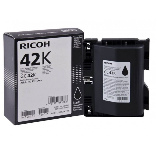Cerneala Gel RICOH GC42K, 10000 pagini, Negru