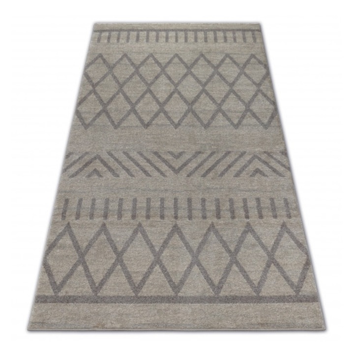 Covor SOFT 8034 ETNIC BOHO crema / maro deschis, 180x270 cm