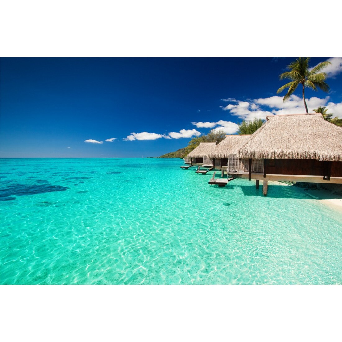 Fototapet de perete autoadeziv si lavabil Casute la malul marii 270 x 200 cm