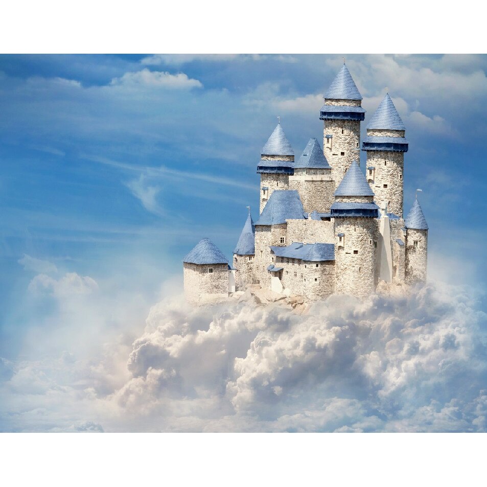 Tablou canvas Castel deasupra norilor (75 x 50 cm)