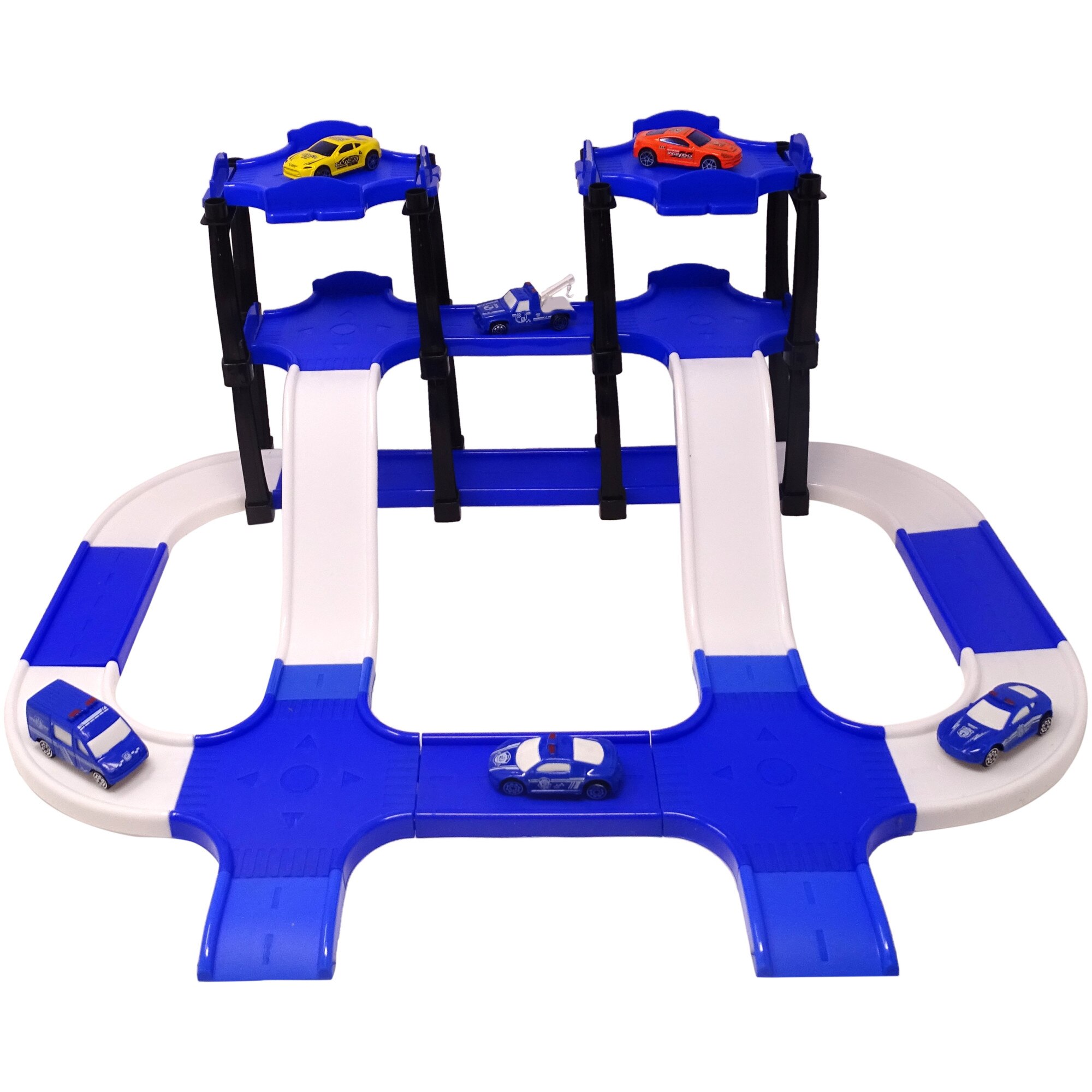 Set masinute Swat Police, 64 accesorii, 6 masinute, multicolor