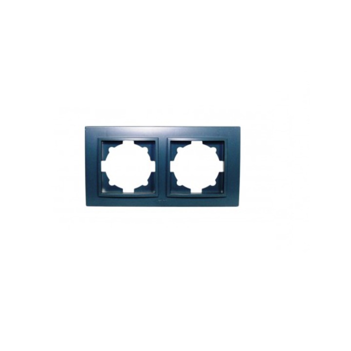 Rama 2 posturi ELBI Zena Colorline orizontala, albastru inchis