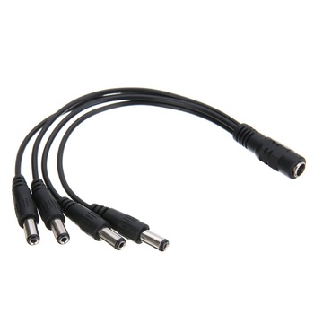 Cablu spliter mufa alimentare 12V DC 5.5x2.1, Active, 1 mama la 4 tata, splitter/ multiplicator pentru camere supraveghere cctv, 20cm, negru Cablu spliter mufa alimentare 12V DC 5.5x2.1, Active, 1 mama la 4 tata, splitter/ multiplicator pentru camere supraveghere cctv, 20cm, negru
