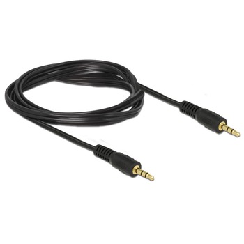 Cablu Audio DC jack 3.5 mm tata / tata 2,5 m, Delock - 84001 Cablu Audio DC jack 3.5 mm tata / tata 2,5 m, Delock - 84001