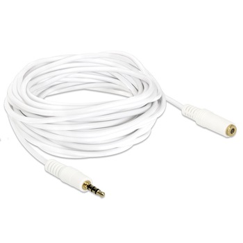 Cablu prelungitor Audio Stereo Jack 3.5 mm tata/mama IPhone 4 pin 5 m, Delock - 84484 Cablu prelungitor Audio Stereo Jack 3.5 mm tata/mama IPhone 4 pin 5 m, Delock - 84484