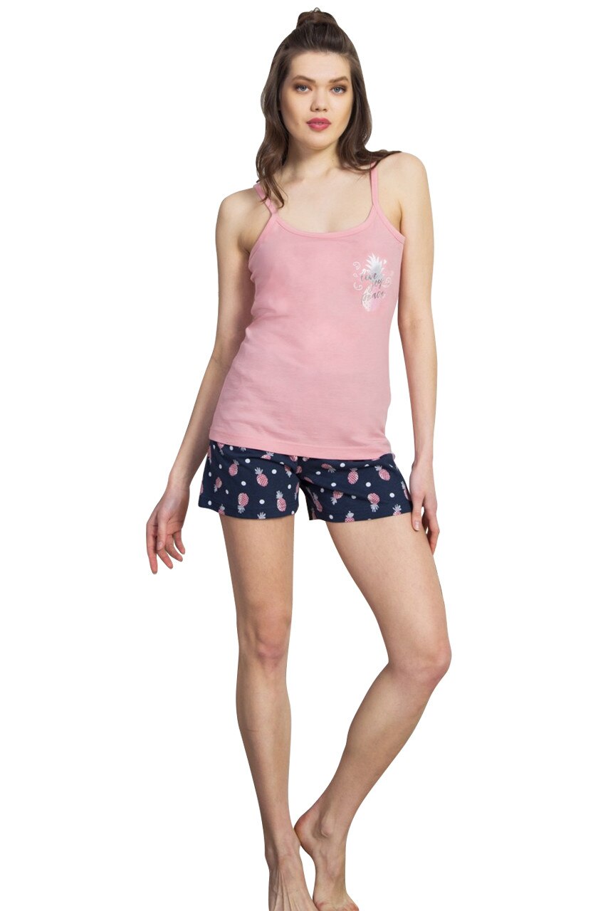 Pijama Dama Vienetta, Model Love Joy Peace Pink
