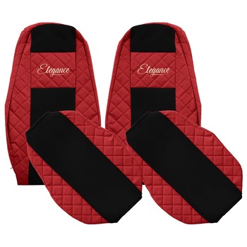 Huse scaun VOLVO FH4 FH II FM4, 2013-2019,culoare rosu cu negru Huse scaun VOLVO FH4 FH II FM4, 2013-2019,culoare rosu cu negru