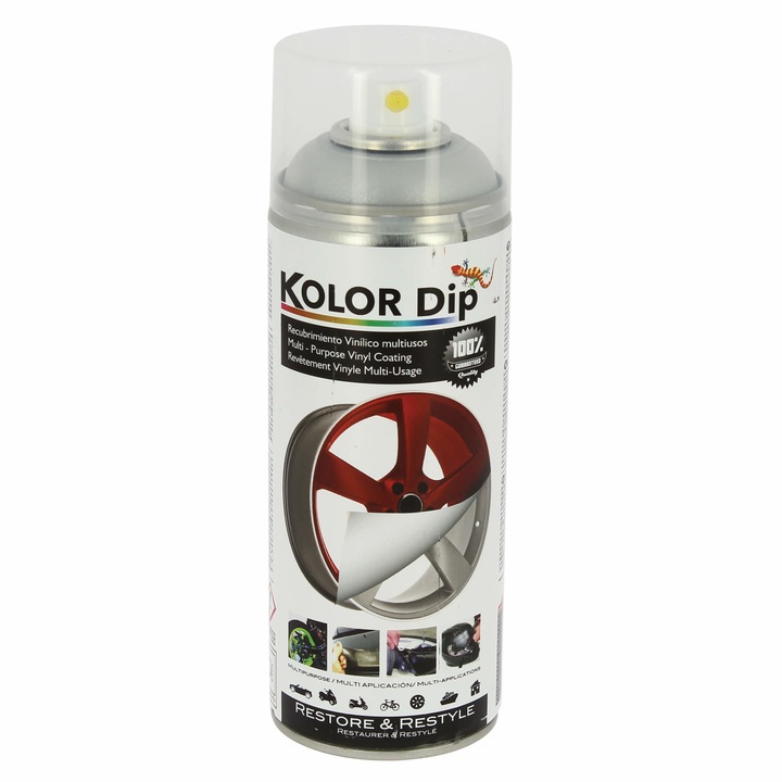 Spray Vopsea Cauciucata Kolor Dip 400ml Argintiu
