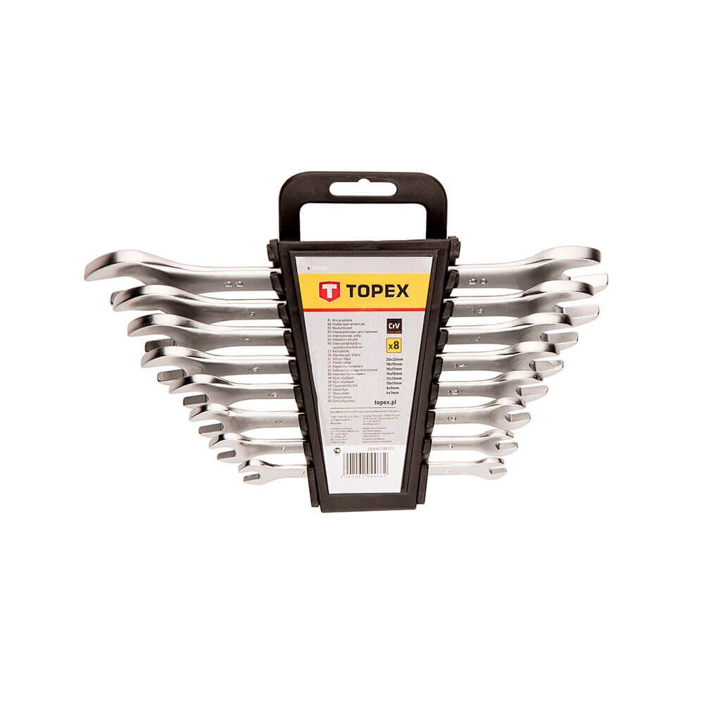 Set de chei fixe duble, 6-22 mm, 8 bucati, 35D656, Topex