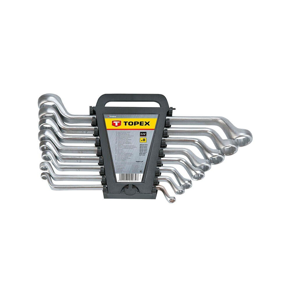 Set de chei inelar-cotite, 6-22 mm, 8 bucati, 35D856, Topex