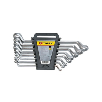 Set de chei inelar-cotite, 6-22 mm, 8 bucati, 35D856, Topex Set de chei inelar-cotite, 6-22 mm, 8 bucati, 35D856, Topex