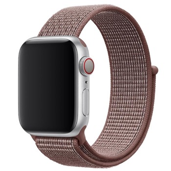 Curea material textil, Compatibila cu Apple Watch 1/2/3/4, Bratara Sport cu arici, 38mm, Maro Curea material textil, Compatibila cu Apple Watch 1/2/3/4, Bratara Sport cu arici, 38mm, Maro