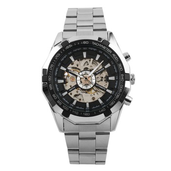 Ceas Barbatesc Automatic Winner Casual Elegant Silver, CP9144SR, curea din metal (zale), afisaj analog Ceas Barbatesc Automatic Winner Casual Elegant Silver, CP9144SR, curea din metal (zale), afisaj analog