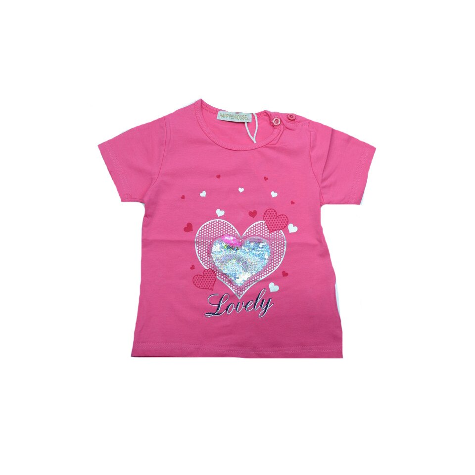 Tricou cu maneca scurta fetite Happy House WB-2548F1, Multicolor
