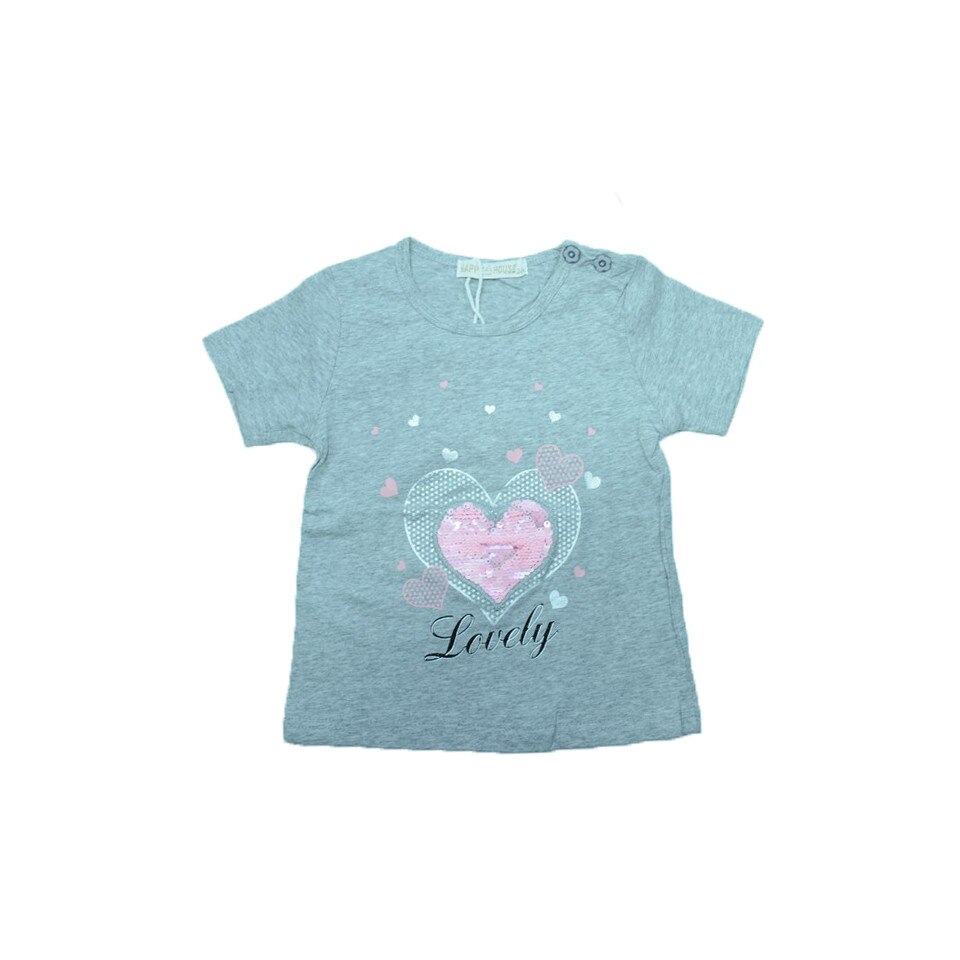 Tricou cu maneca scurta fetite Happy House WB-2548G1, Multicolor, 92