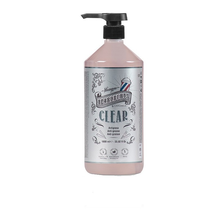 Sampon purifiant calmant si anti sebum, Clear Sampoo 1000 ml, Beardburys