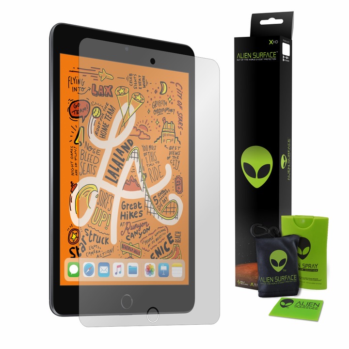 Alien Surface XHD, Apple iPad Mini 5 (2019), képernyővédő fólia + ajándék Alien Fiber