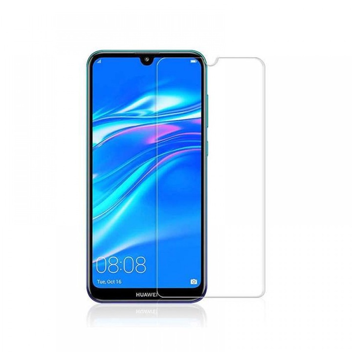 Folie protectie, Detech, Sticla, Compatibila cu Huawei Y7 2019, 0.3mm, Transparent