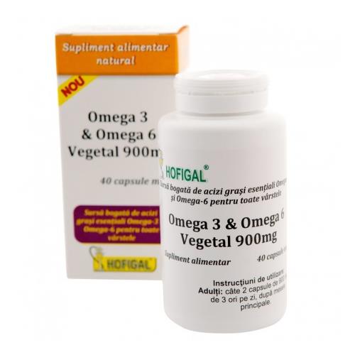 Omega 3 & Omega 6 Vegetal-Cps. 900 Mg