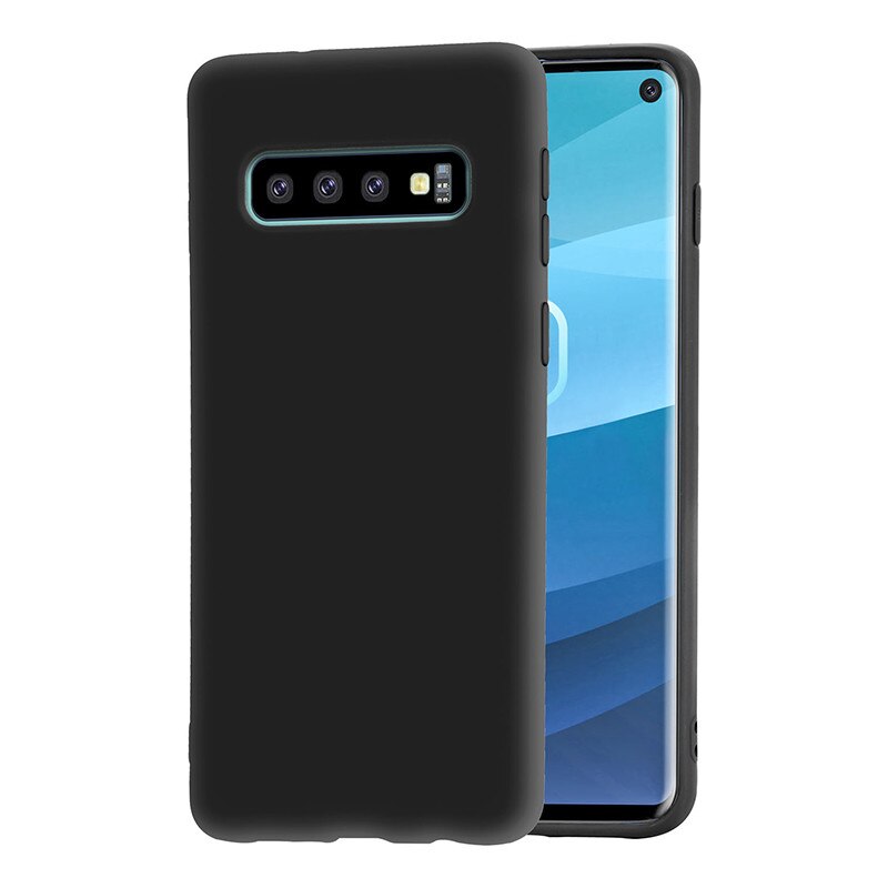 Husa protectie spate silicon pentru Samsung Galaxy S10, bumper ultraslim, Negru, BBL842