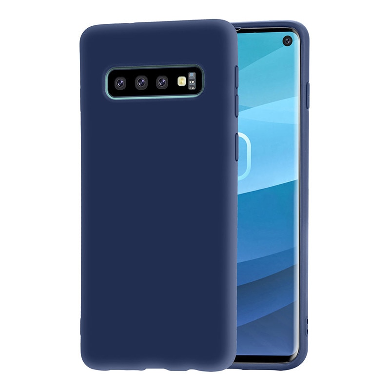 Husa protectie spate silicon pentru Samsung Galaxy S10, bumper ultraslim, Bleumarin, BBL844