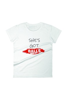 Tricou-She's got balls, Alb Tricou-She's got balls, Alb