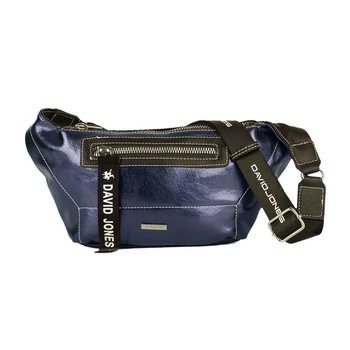 Borseta dama, David Jones, din piele ecologica, albastra, forma semiluna, 99571120 Borseta dama, David Jones, din piele ecologica, albastra, forma semiluna, 99571120