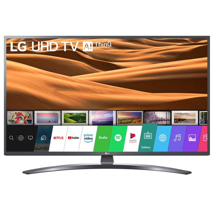 Televizor Smart LED LG, 164 cm, 65UM7400PLB, 4K Ultra HD, Clasa A