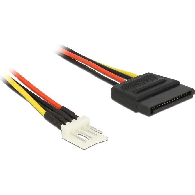 Cablu de alimentare SATA 15 pin tata la 4 pin floppy tata 15 cm, Delock - 83918