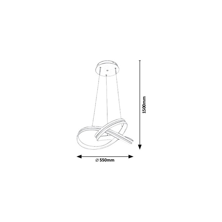 Полилей Rabalux Tulio, LED 60W , Бял