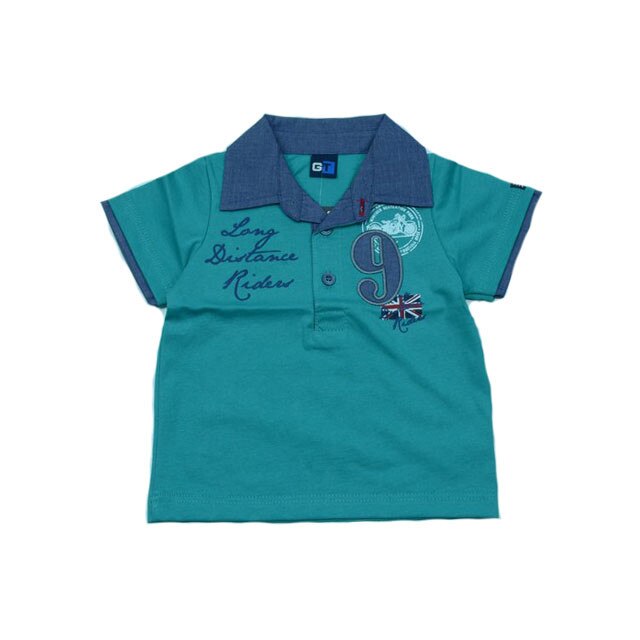 Tricou cu maneca scurta pentru baieti GT GT-3844V, Verde, 74