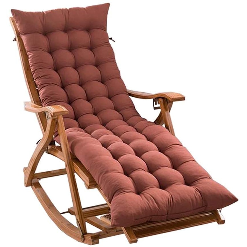 Balansoar de terasa sezlong living cu cadru lemn rezistent,122x79x46, perna maro