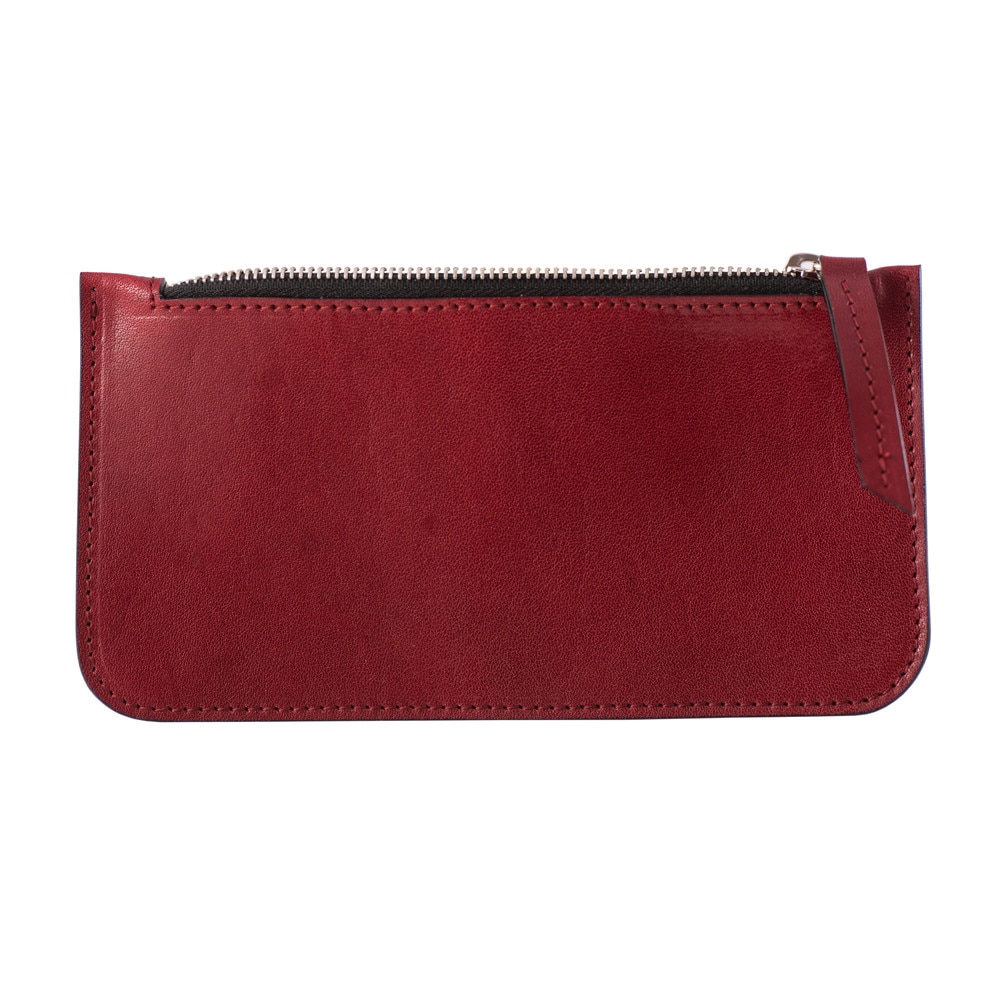 Portofel multifunctional e-store, piele naturala, bordo