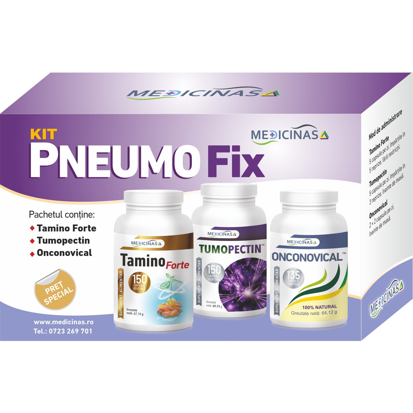 Kit Pneumo Fix - pentru prevenirea afectiunilor pulmonare