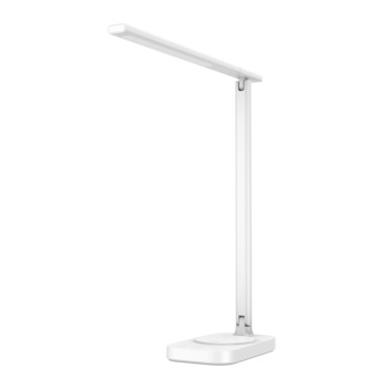 Lampa de birou touch cu LED si incarcator wireless , Baseus Lett , alba Lampa de birou touch cu LED si incarcator wireless , Baseus Lett , alba
