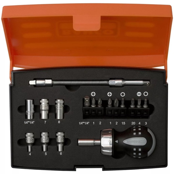 BAHCO 808050S-18 racsnis csavarhúzó készlet