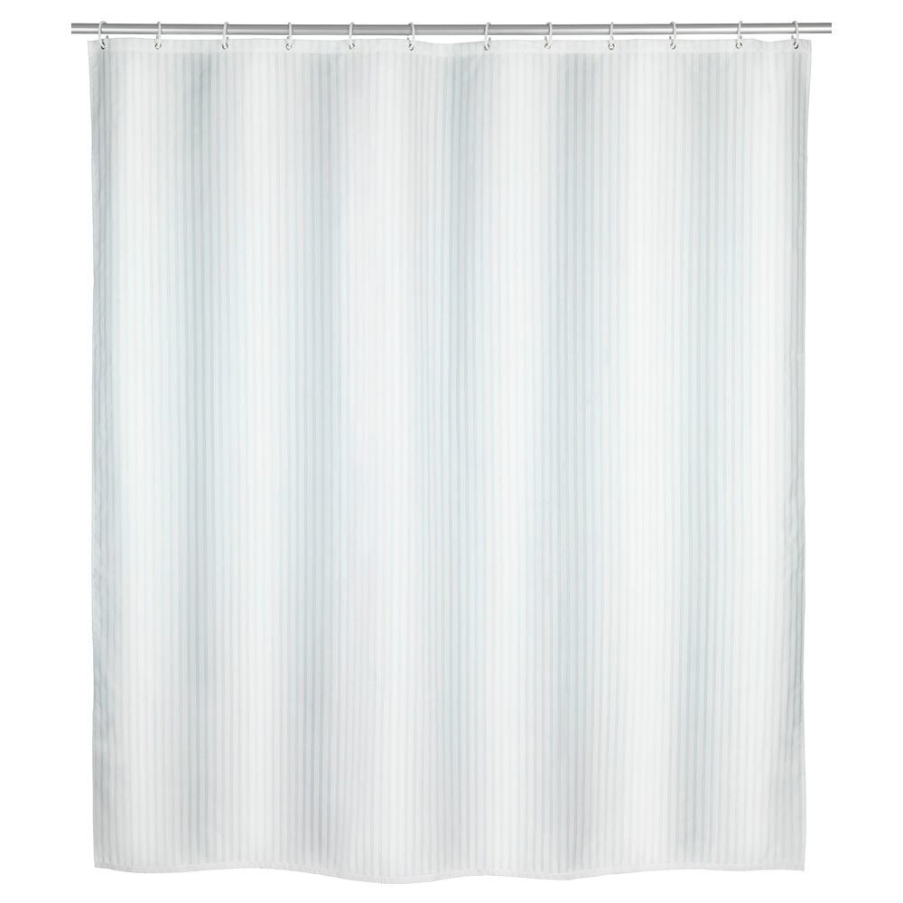 Perdea de baie Wenko Palais cu 12 inele, 200x180 cm, Alb