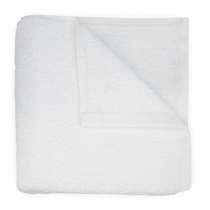 Prosop Salon Colorfix, Alb, 45x90 cm, 100% bumbac