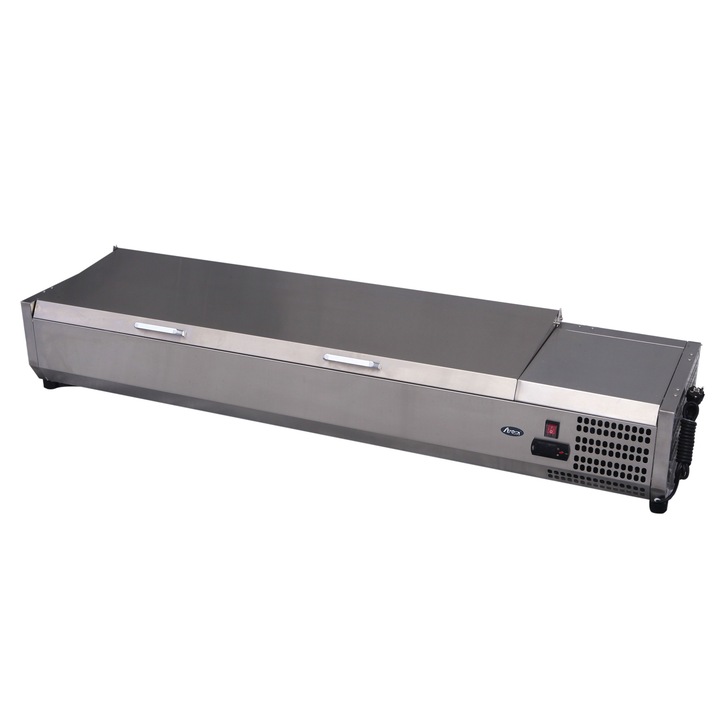 Vitrina frigorifica tip display Inox pentru containere GN 1/3 cu o inaltime maxima de 150 mm Hendi 8x GN1/3 180 W