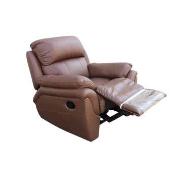 Fotoliu Piele naturala cu 1 recliner manual, Md. 2458, culoare maro B 7056 Fotoliu Piele naturala cu 1 recliner manual, Md. 2458, culoare maro B 7056