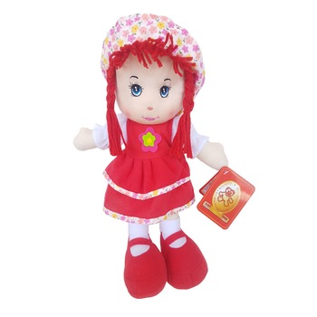 Papusa material textil RCO, Rosu, 50 cm, WJ7210-50 Papusa material textil RCO, Rosu, 50 cm, WJ7210-50