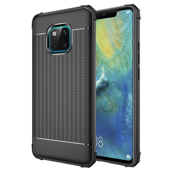 Husa spate, carcasa antisoc silicon, pentru Huawei Mate 20 Pro, Negru, BBL854 Husa spate, carcasa antisoc silicon, pentru Huawei Mate 20 Pro, Negru, BBL854