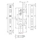 Broasca simpla Kale, cu limba, pentru usa din aluminiu, 30mm