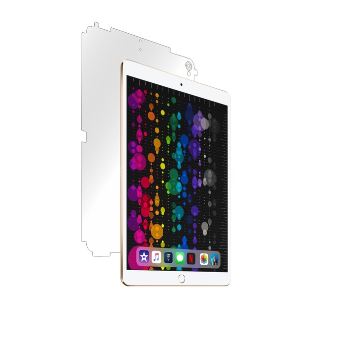 Folie de protectie Clasic Smart Protection iPad Pro 10.5 inch 2018 spate si laterale,protectie completa spate+laterale+Smart Spray®,Smart Squeegee®,instructiuni instalare si microfibra incluse
