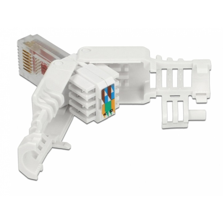 Комплект конектори Delock 86416, 2 броя, RJ45 Cat.6 за твърда жица UTP, Toolfree