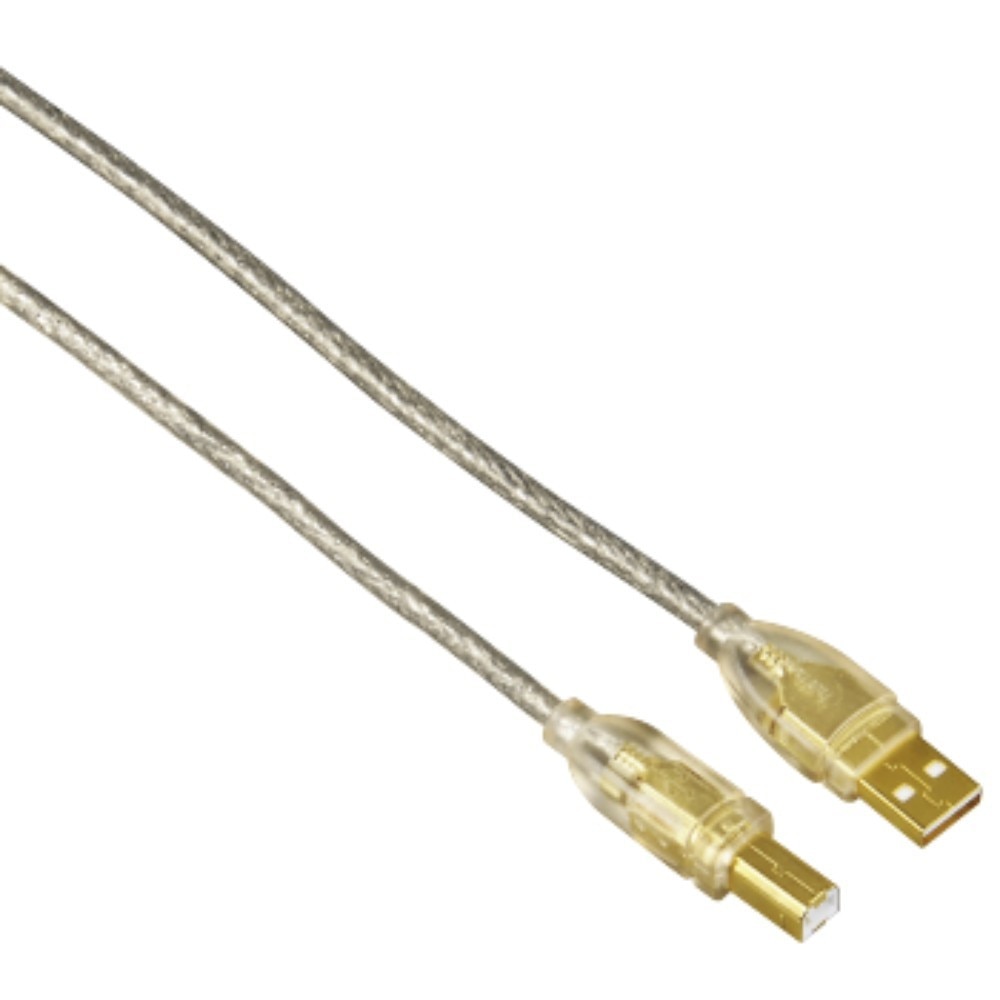 Cablu USB EVO Qilive cu mufe aurite tip A si B, 1.8m