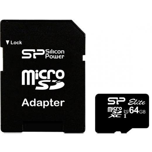 Card Silicon Power SP064GBSTXBU1V10SP Micro SDXC 64GB + Adaptor