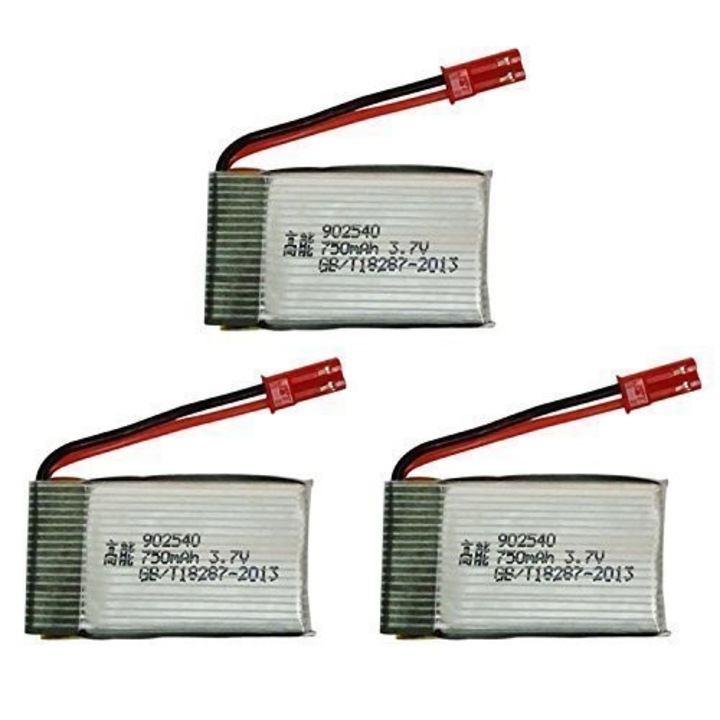 Lipo акумулаторна батерия YUNIQUE, 7.4V 750mAh, за Rc MJX, 3 бр