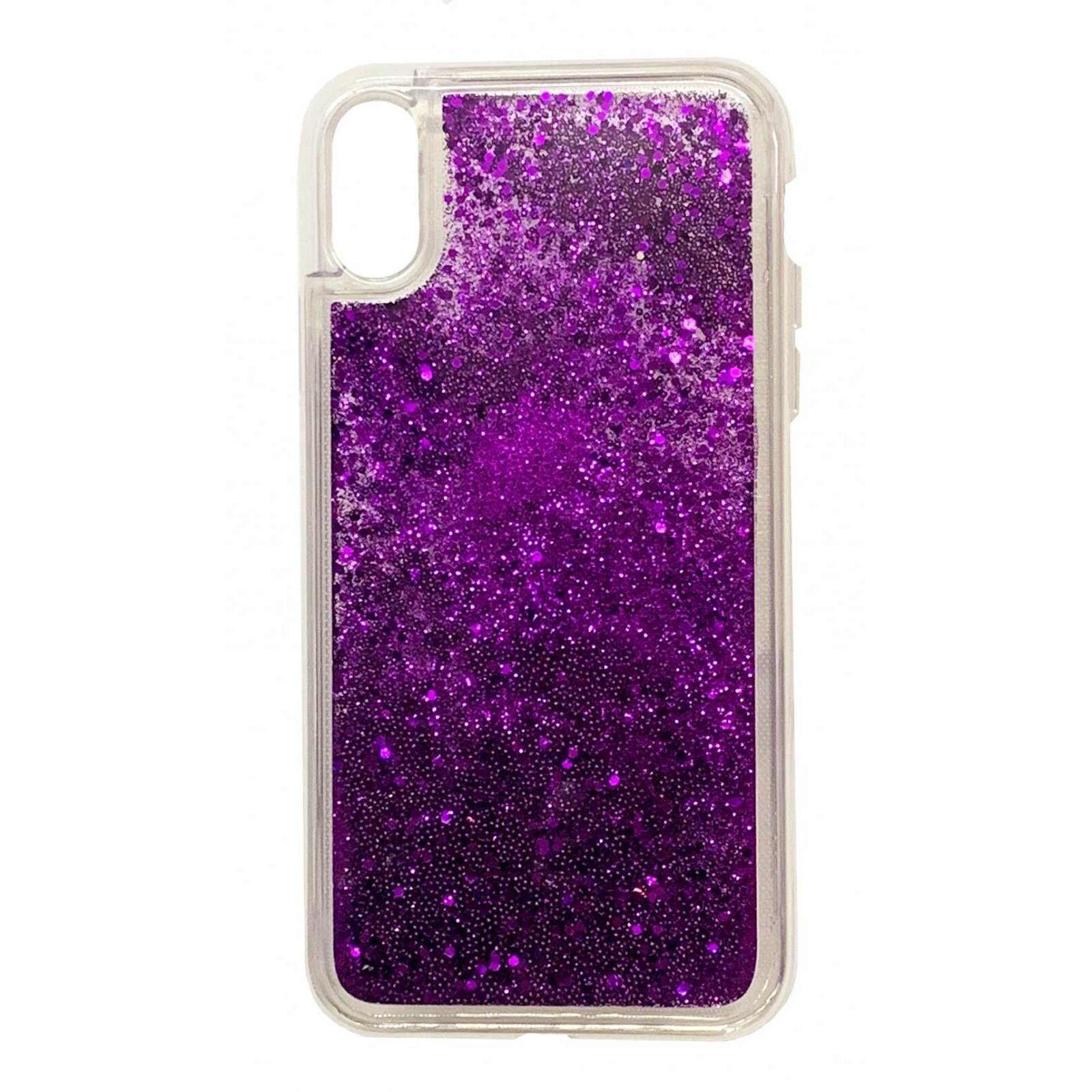 Husa Iphone Xs Max silicon cu lichid sclipci stelute, Mov