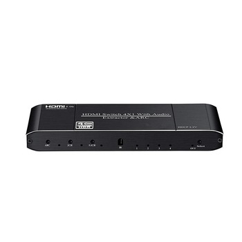 Switch HDMI 2.0b HDCP 2.2 4Kx2K 4in 1out cu functie ARC, extractor Audio Optical Toslink, jackAudio L/R, coaxial si telefomanda IR, negru Switch HDMI 2.0b HDCP 2.2 4Kx2K 4in 1out cu functie ARC, extractor Audio Optical Toslink, jackAudio L/R, coaxial si telefomanda IR, negru